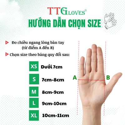 Găng Tay Cao Su Y Tế Size M Không Bột Nitrile TTGLOVES Màu Xanh (100 Chiếc)