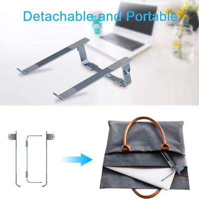 Giá đỡ Aluminum hiệu CHOETECH H033 cho Macbook Laptop 9 inch đến 17 inch giúp tản nhiệt thiết kế nhôm nguyên khối chống mỏi cổ khi làm việc - Hàng chính hãng