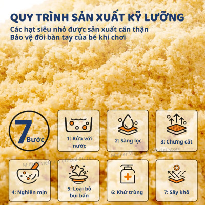 Cát động lực cho bé Mideer an toàn kèm khuôn dụng cụ, cát trọng lực dẻo tạo hình Magic Sand Play