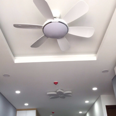 QUẠT TRẦN ĐÈN 6 CÁNH,TẶNG KÈM ĐIỀU KHIỂN TỪ XA,LED 3 CHẾ ĐỘ ÁNH SÁNG,ĐỘNG CƠ DC SIÊU TIẾT KIỆM ĐIỆN
