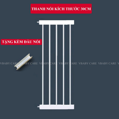 Combo Thanh chặn cầu thang và cửa- Không cần khoan đục- (Rộng 72-85cm, cao 76cm) và thanh nối 10cm giúp Bé an toàn  