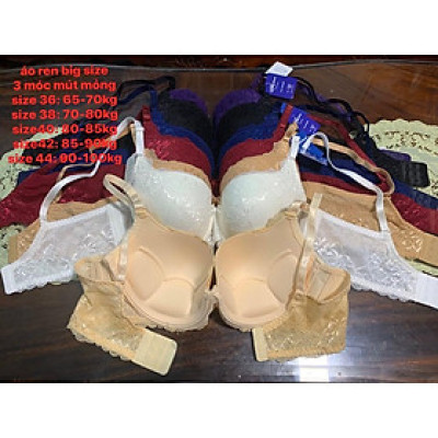 Áo Lót Ren Mút Mỏng Big size (Size 36 đến Size 44)
