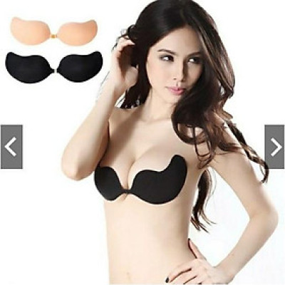 Combo 2 cái áo dán cánh tiên hình quả xoài nâng ngực màu da và đen .