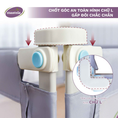 Thanh chắn giường điều chỉnh độ cao Mastela 015 hình dễ thương 2.0M/1.8M