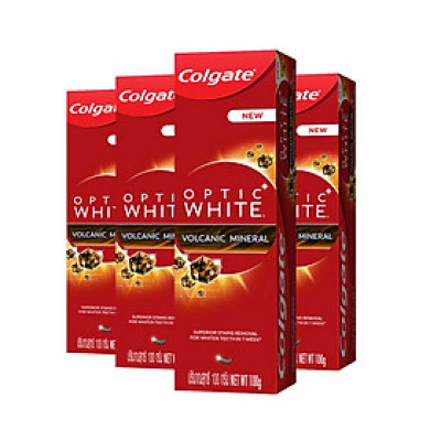 Bộ 4 kem đánh răng làm trắng răng Colgate Optic White từ khoáng núi lửa 100g
