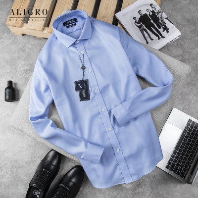 Áo sơ mi nam dài tay ALIGRO chất liệu cotton cao cấp mềm mại, thoáng mát, thấm hút mồ hôi, kháng khuẩn cao ALGS197