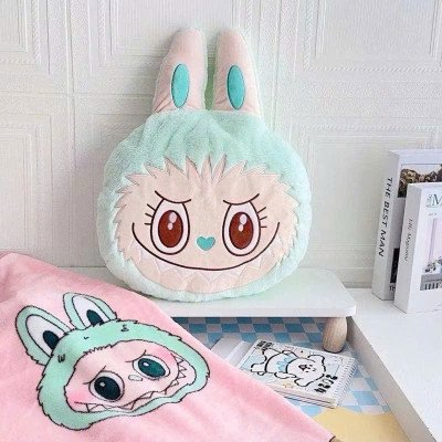 Bộ Chăn Kèm Gối Văn Phòng Hình Labubu 3 Trong 1 Tiện Dụng Siêu Dễ Thương