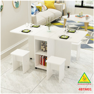 Bàn ăn gấp gọn, bàn ăn thông minh 4BTM01 - Nội thấtv lắp ráp Viễn Đông Adv