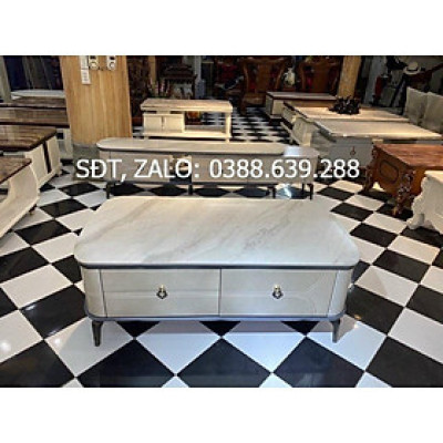 combo bàn trà + kệ tivi mặt đá nhập khẩu nguyên kiện