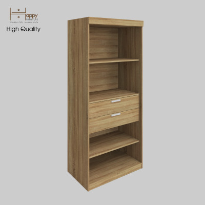 [Happy Home Furniture] CATY, kệ sách 6 tầng - 2 ngăn kéo,  90cm x 55cm x 207cm (DxRxC), KSA_005