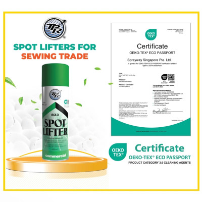 Chai xịt tẩy vết dầu máy may TPR Spot Lifter 833 (Không chất Chlorinated)