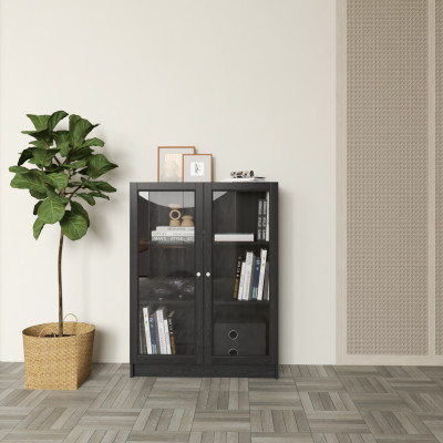 [Happy Home Furniture] CATY, kệ sách 3 tầng cửa kính,  80cm x 30cm x 106cm (DxRxC), KSA_012