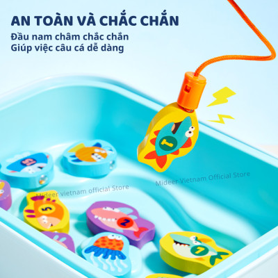 Đồ chơi câu cá nam châm bằng gỗ Mideer  Magnetic Fishing Toy cho bé
