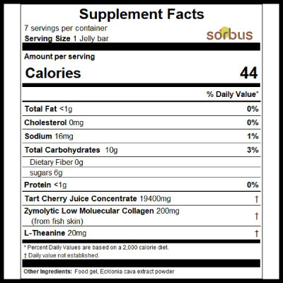 Sorbus Thạch Collagen Montmorency Tart Cherry 38.8 200mg (7 ngày)