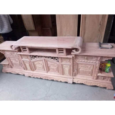 kệ tivi Kệ tv gỗ gõ đỏ kệ vòm 2.4m