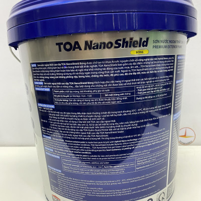Sơn nước cao cấp Toa Nanoshield ngoại thất màu xám 8257 _ 15L
