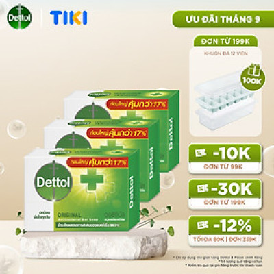Combo 3 xà phòng Dettol kháng khuẩn 100g