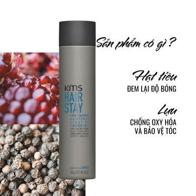 Gôm Tạo Kiểu Giữ Nếp Mạnh Mẽ Goldwell KMS Finishing Hairstay Nhanh Khô, Giữ Nếp Lâu Không Dính 300ml