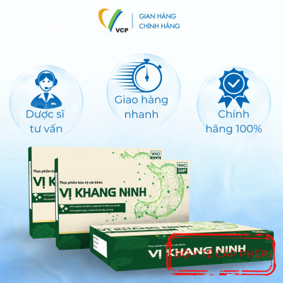 [COMBO 2 Hộp] TPBVSK Viên Uống Dạ Dày Vị Khang Ninh - Hỗ trợ giảm acid dịch vị, giúp bảo vệ niêm mạc dạ dày - Hỗ trợ giảm nguy cơ viêm loét dạ dày tá tràng - Hộp 30 viên