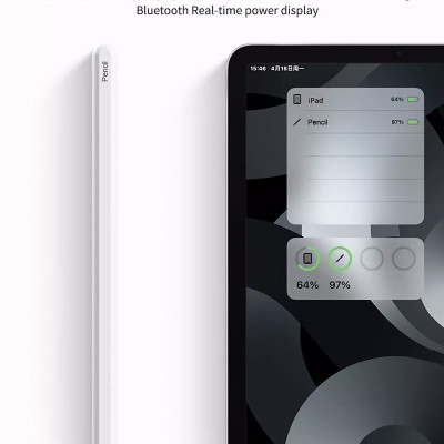 Bút Cảm Ứng Wiwu Pencil W Dành Cho iPad Pro và các dòng iPad / iPad Mini Có Sạc Không Dây Từ Tính, Có Chỉ Báo Pin Trên Thân Bút  hỗ trợ viết vẽ nghiêng hơn 60 độ, chống tì tay, trang bị nam châm hít vào iPad - Hàng Chính Hãng