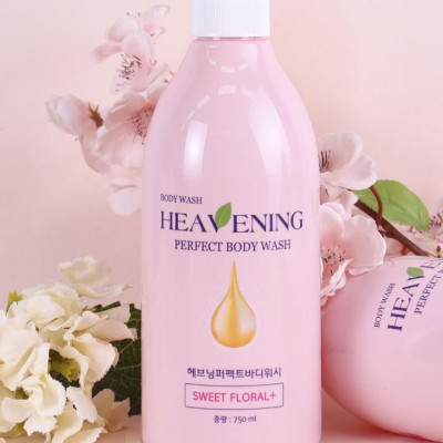 Combo 01 chai Dầu Xả chăm sóc tóc + 01 Sữa tắm dưỡng ẩm da cao cấp Heavening Perfect TẶNG KÈM Hộp & Túi đựng