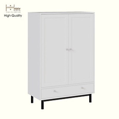 [Happy Home Furniture] CATY, Kệ sách 3 tầng 2 cửa mở - chân sắt, 80cm x 39cm x 120cm ( DxRxC), KSA_057