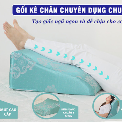 VỎ GỐI KÊ CHÂN CHỐNG GIÃN TĨNH MẠCH YOROKOBI 25CM- VÀNG NHẠT