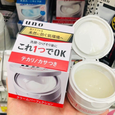 Kem dưỡng da Uno All In One Cream Perfection kiểm soát bã nhờn, chống lão hóa Nhật Bản 90g