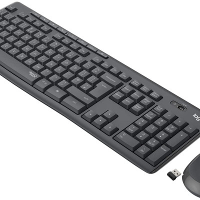 Combo chuột phím không dây Logitech MK295 Silent - Chống ồn 90%, có phím số, mắt đọc cải tiến, bền bỉ, không lag - Hàng chính hãng