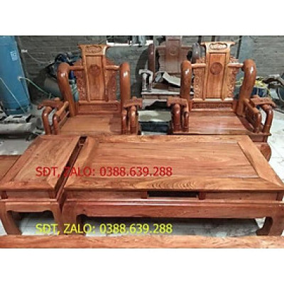 Bàn ghế tần thủy hoàng hương đá tay 12