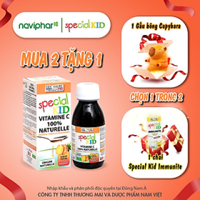 TPBVSK Special Kid Vitamine C 100% Naturelle - Siro bổ sung Vitamine C hữu cơ tự nhiên, tăng cường sức đề kháng (125ml) [Nhập khẩu Pháp]