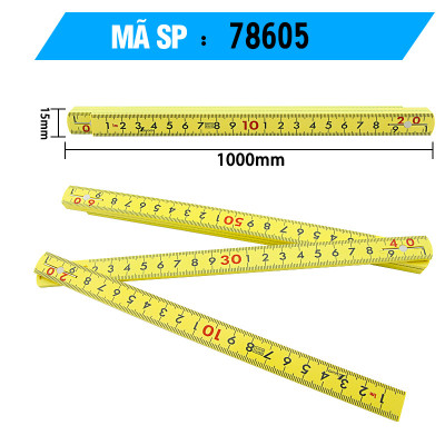 Thước gấp 1m Shinwa