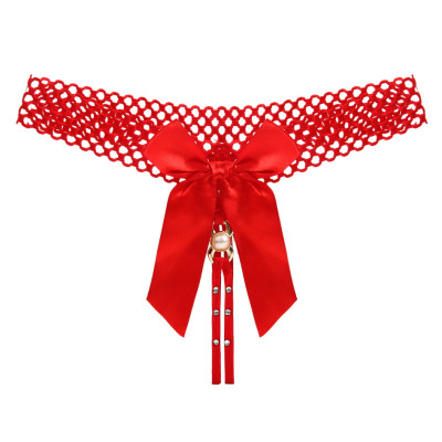 Quần lọt khe quần lót nữ ren sexy rỗng thắt lưng mỏng khoe eo sexy cám dỗ thoáng khí nơ trước