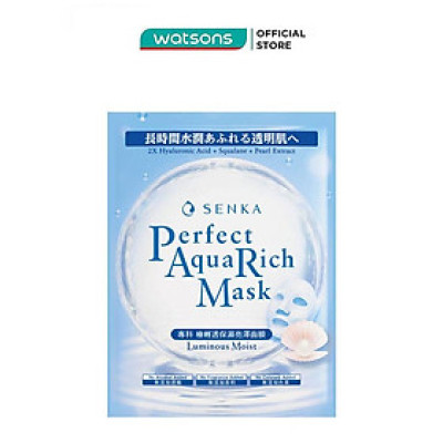 Mặt Nạ Senka Perfect Aqua Rich Mask Luminous Moist 21g