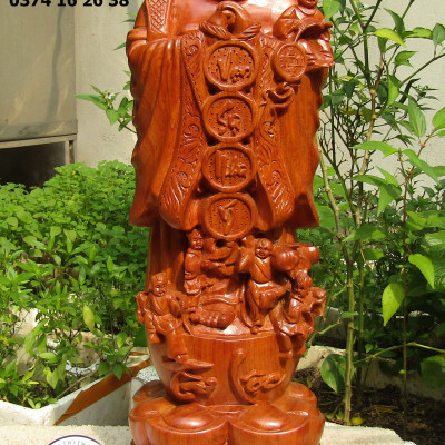 Tượng Di Lặc Chúc Phúc Gỗ Hương Đá Đủ Kích Thước Thương Hiệu TOKDODO