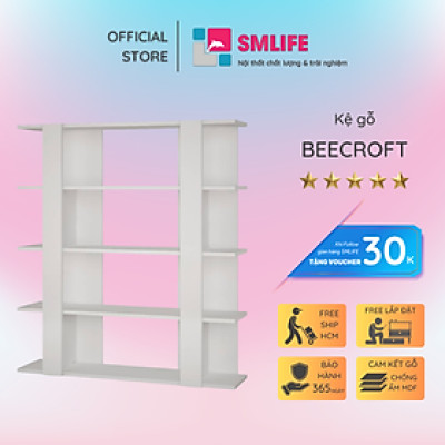 Giá sách bằng gỗ cho phòng khách SMLIFE Beecroft