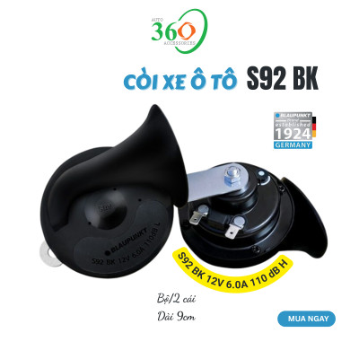 Còi Xe Ô Tô Blaupunkt 12V S92 BK – Hàng Chính Hãng – Âm Thanh To Rõ – Thiết Kế Nhỏ Gọn – Bộ 2 Cái