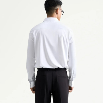 Áo sơ mi trắng nam vải bamboo dày dặn Form Fitted - RT 10F24SHL095 | ROUTINE CÀ MAU