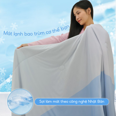 [CHĂN HÈ MÁT LẠNH] Mền lạnh I Cool Advance NIN House NM8034 1m6x2m1 | Chăn chần Ice Silk
