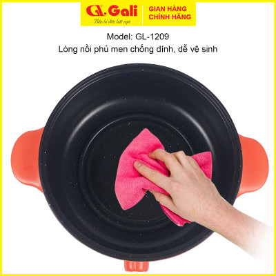 Nồi lẩu điện đa năng Gali 5 lít, nồi lẩu 1500w, chiên, xào, hấp, thân 2 lớp, hàng nhập khẩu chính hãng bảo hành 24 tháng