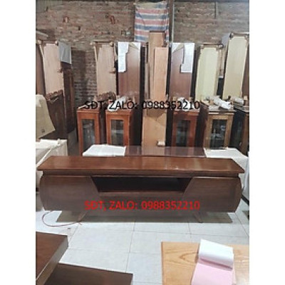 kệ hàn quốc hồi cong gỗ sồi Sơn màu óc chó và  màu hương vàng