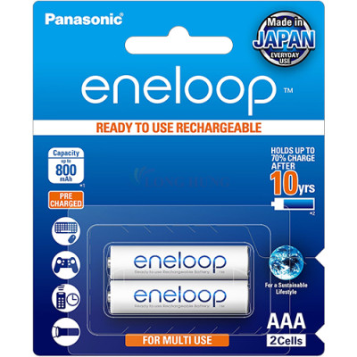 Hộp Pin sạc Panasonic Eneloop AAA 800mAh BK-4MCCE/2BT (24 viên) - Hàng chính hãng