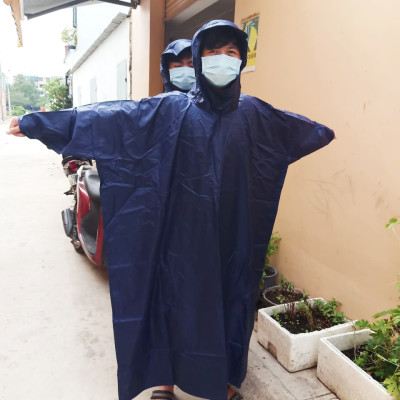 Áo Mưa 2 Đầu Cao Cấp, Áo Mưa Cánh Dơi Hai Đầu Khổ To Rộng, Vải Dù Siêu Dày