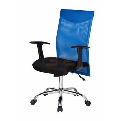 Ghế Trưởng Phòng Tay Điều Chỉnh Chân Thép Mạ Cao Cấp IBIE IB329 - Xanh
