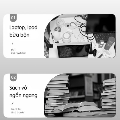 Kệ Pegboard đa năng Dola Home kệ sách để bàn decor học tập làm việc cho mẹ và bé hiện đại