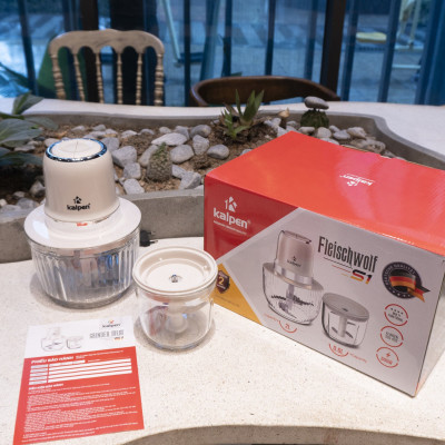 Máy xay thịt 2 cối đa năng Kalpen S1 dung tích 2L, công suất 600W - Hàng chính hãng