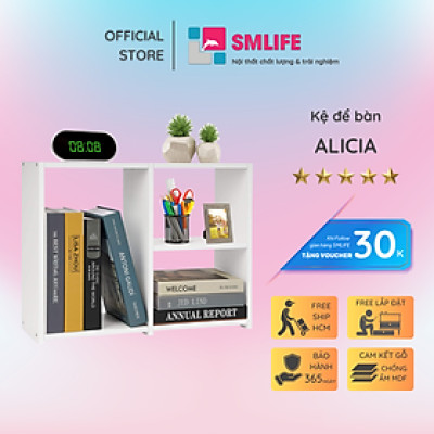 Kệ sách gỗ để bàn kệ sách mini SMLIFE Alicia