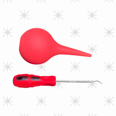 Combo quả bóng thổi khí + Móc đẩy chốt hộp mực máy in/ Bộ dụng cụ sửa máy in ( Hàng nhập khẩu )