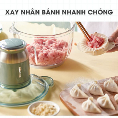 Máy Xay Đa Năng, Máy Xay Thực Phẩm, Máy Xay Thịt BEAR QSJ- C04R8S Xay Cực Êm Khỏe Máy, Dung Tích 2.5 Lít Công Suất Lớn 350 W - Hàng Chính Hãng