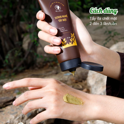 Bộ dưỡng trắng da mặt Wonmom ( 1 kem nghệ tươi 50g + 1 scrub nghệ tẩy mặt 70g)